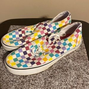 Vans Multicolor Checker Shoes 9